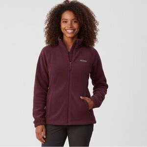 Columbia Benton Springs Full Zip Fleece Jacket Marionberry Women’s Size M